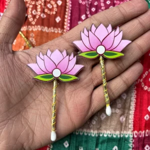 Lotus design roli chawal tilak stick for pooja and Raksha Bandhan rituals