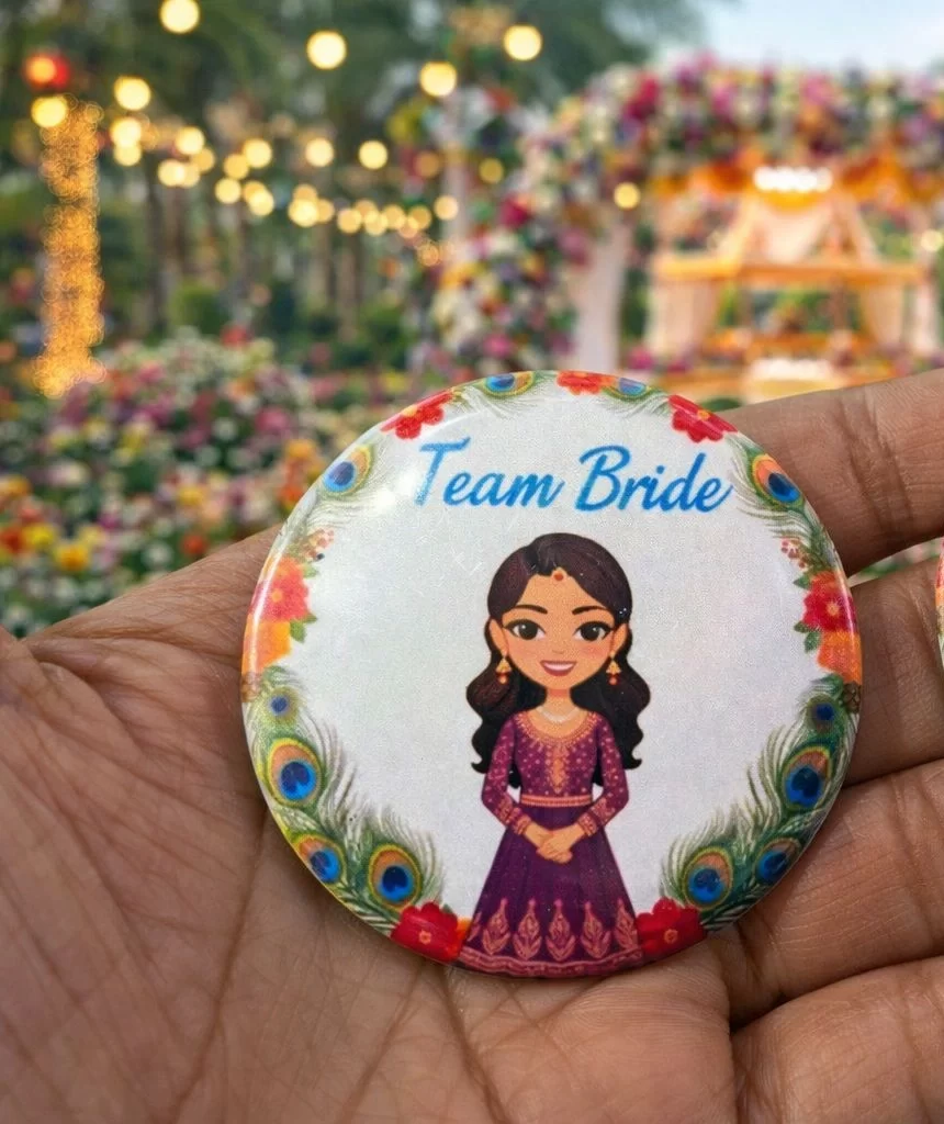 wedding badges for bride side family members