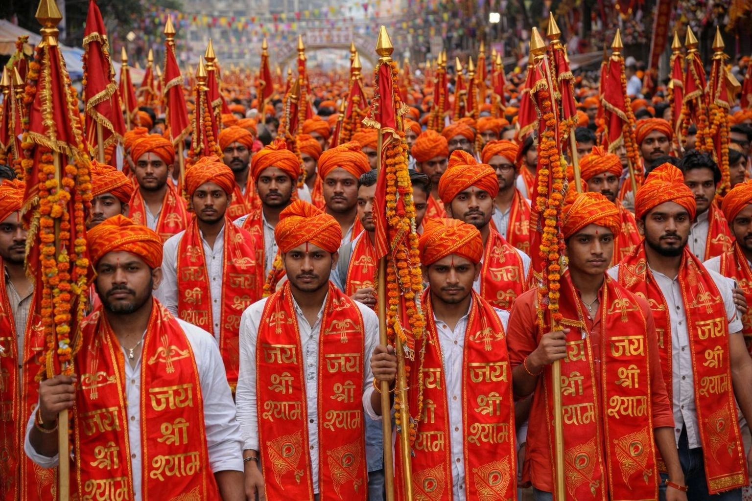 Traditional Jai Shree Shyam welcome patka for entrance and rituals
