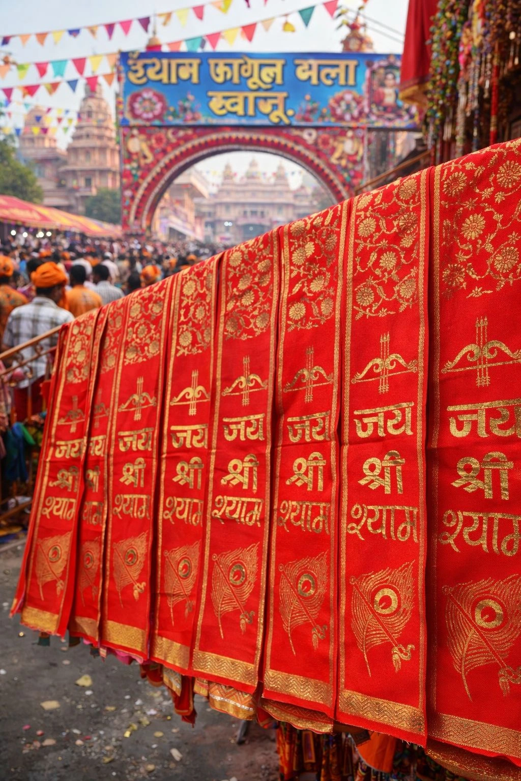 Religious Jai Shree Shyam Swagat Patka for auspicious occasions