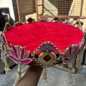 Heavy metal platter for puja thali and festive gift hampers