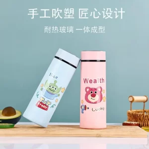 Kids water bottle for birthday return gifts with cartoon print