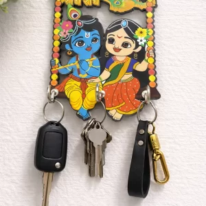 Radha Krishna key holder wall decor 3.5x5 inch for home entrance