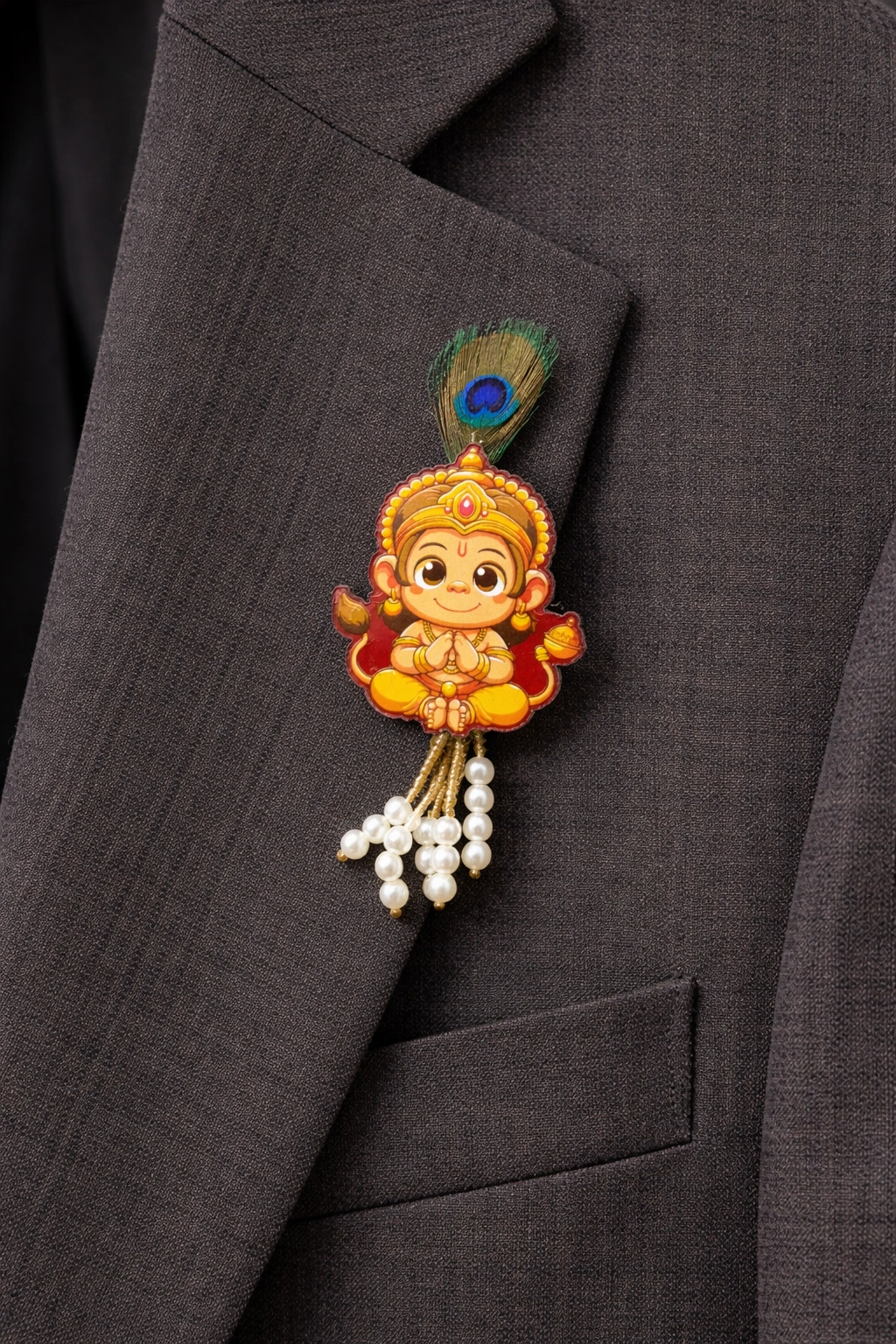 Hanuman Ji brooch pin for men and women religious lapel pin