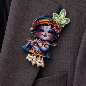 Janmashtami Krishna brooch religious lapel pin