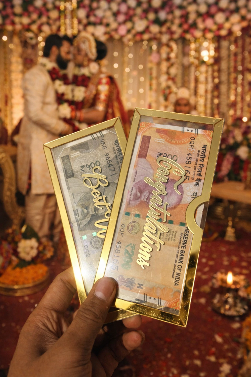 acrylic wedding envelope for cash gift transparent shagun cover