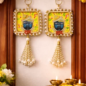 Shubh Labh pair with Shreenath Ji design for main door decoration