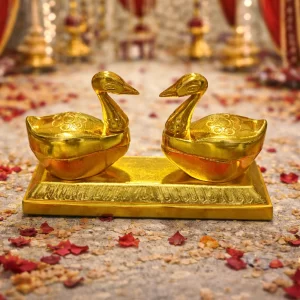 elephant design tilak plate with roli chawal