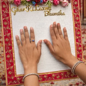 bridal hand foot print welcome set for wedding entry