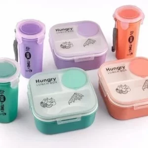 Premium plastic bottle tiffin set heavy quality lunch combo