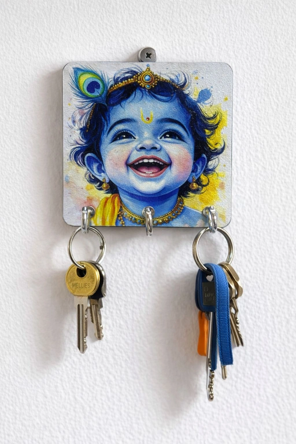 3x3 inch decorative wall key holder for home