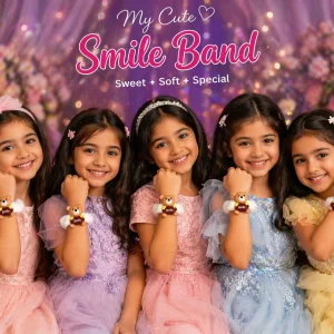 Multicolor teddy bear rakhi for kids soft plush design