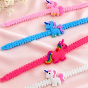multicolor unicorn rakhi for kids adjustable silicone band cute cartoon rakhi bracelet