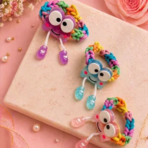 Cute Cartoon Frog Kids Rakhi Set Handmade Colorful Rakhi for Little Brother