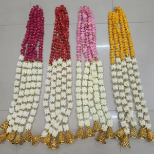Artificial White Mogra Flower Hanging for Home Entrance, Door, Mandir, Wedding and Festival Decoration