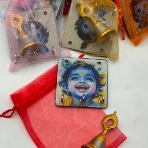 Traditional Bell Potli Hamper with Decorative Key Holder for Housewarming, Diwali and Wedding Return Gifts