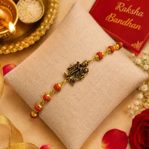 Royal Radha Krishna Rakhi Bracelet for Brother Premium Designer Raksha Bandhan Rakhi