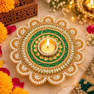 Designer tea light holder for Diwali decoration and festive home decor