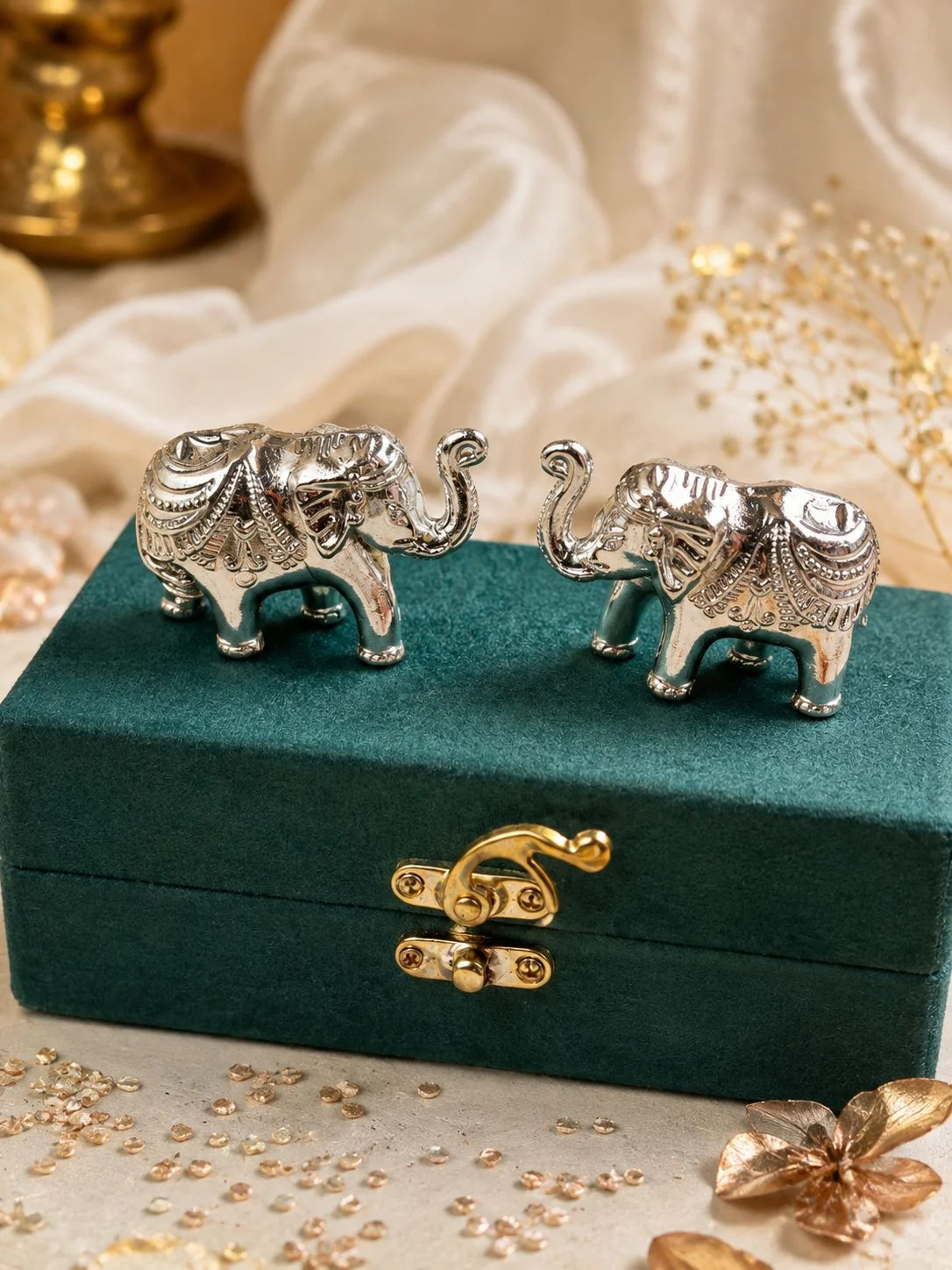 Decorative Elephant Pair for Diwali and Festive Gifting