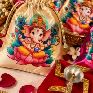 Designer Ganesh Potli with Decorative Swastik Diya for Diwali Pooja Gifts