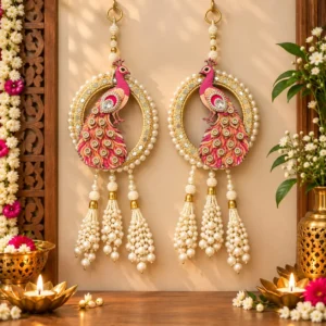 Designer peacock door hanging for traditional Indian home decoration