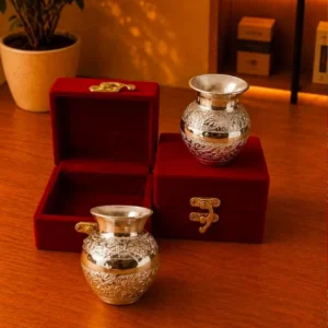 German Silver Lota with Premium Red Velvet Gift Box for Festive Gifting