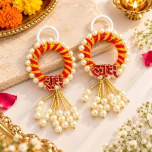 Handcrafted Shubh Labh Wall Hanging Pair for Main Door and Pooja Room