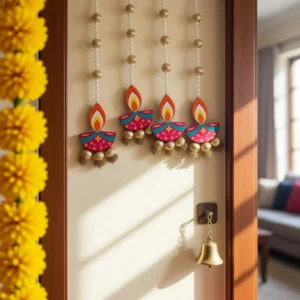 Designer Diya Hanging with Pearl Beads for Diwali Decoration