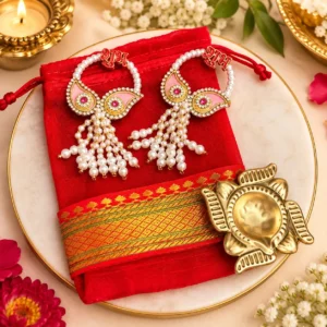Designer Shubh Labh and Swastick Diya in Potli for Diwali Return Gifts
