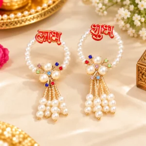 Designer Shubh Labh Pearl Hanging Pair for Diwali Decoration
